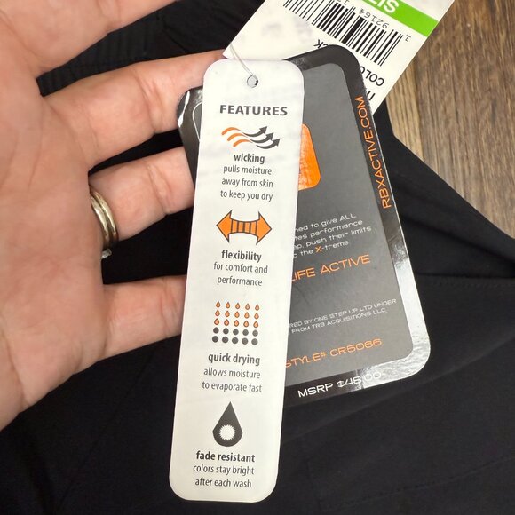 NWT Women's RBX Cargo‎ Shorts Lightweight with Pockets Black | Size L - Picture 8 of 8